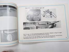 Ford Taunus 1971 instruktionsbok -käyttöohjekirja, ruotsinkielinen / owner´s manual in swedish