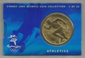 Australia 5 Dollars 2000 Sidney  Olympic  kotelossa / Athletics