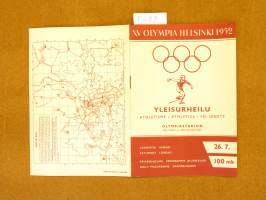 XV Olympia Helsinki 1952 Yleisurheilu - Athletisme - Athletics - Fri-idrott - Olympiastadion Helsinki, lauantai 26.7 Päiväohjelma - Programme journalier - Daily