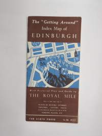 Edinburgh - The &quot;Getting Around&quot; Index map of Edinburgh -matkailuesite / kartta - travel brochure / tourist map