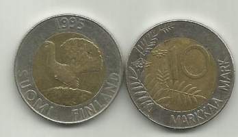 10 markkaa  1995 kolikko