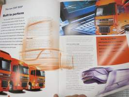 DAF 95 XF -myyntiesite, englanninkielinen / truck sales brochure, in english
