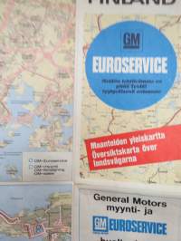 GM Euroservice - Maanteiden yleiskartta, Suomi 1974 -road map