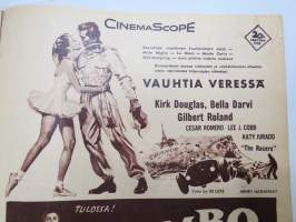 Elokuva-Aitta 1955 nr 19, Kansikuva Danny Kaye, Kirsti Ortola, Rita Moreno, Kihlaus, Francoise Arnoul, ym.