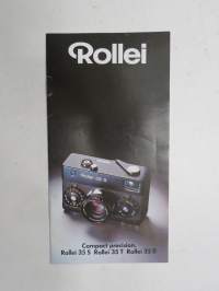 Rollei - Compact precision - 35 S, 35 T, 35 B camera -brochure / myyntiesite, englanninkielinen