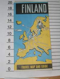 kartta,finland travel map and guide , .VAKITA.N tarjous helposti paketti koko   19x36 x60 cm paino 35kg 5e