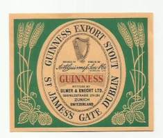 Export Stout Guinness  - olutetiketti