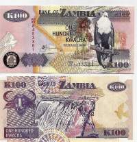 Sambia (Zambia) 100 Kwacha 2011 seteli