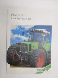 Fendt Favorit 816, 818, 822, 824 tractor / traktori -myyntiesite, englanninkielinen / sales brochure, in english