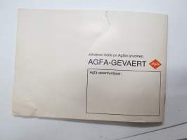 Agfa-Gevaert Valokuvaus- ja elokuvausohjeita