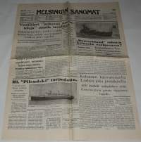 Helsingin sanomat marraskuun 27. p:nä 1939 Näköispainos sodan lehdet