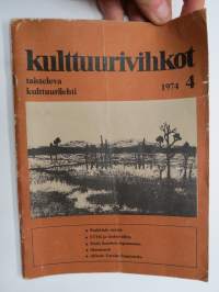 Kulttuurivihkot 1974 nr 4 - Kulttuurityöntekijäin Liitto ry julkaisu, Pushkinin runoja, ETYK, Matti Saanio, Alfredo Varela, TEnnilä - toisenlaista Pohjolaa, ym.