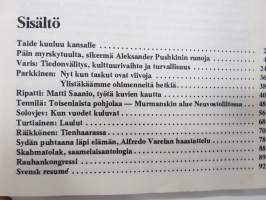 Kulttuurivihkot 1974 nr 4 - Kulttuurityöntekijäin Liitto ry julkaisu, Pushkinin runoja, ETYK, Matti Saanio, Alfredo Varela, TEnnilä - toisenlaista Pohjolaa, ym.