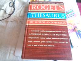Roget`s thesaurus of words and phrases