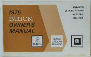 1975 Buick Owner´s Manual