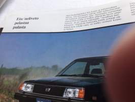 Subaru 4 WD, esittelylehtinen v. 1983, 16-sivua. Mukana Tuulilasin liite: Koeaja uusi nelivetoinen Subaru 1,8 gl. Numero 1 / 84, 6-sivua.