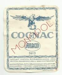 Monopol Cognac  Alko nr 3613 - viinaetiketti