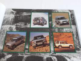 Myyntiesite : Land Rover / Discovery. Engalanninkielisenä  36+14 sivua, suomenkielisenä 6. Korkealaatuinen  esite.
