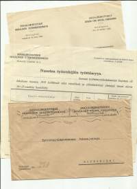 Nuorten työntekijäin työttömyys 1933 - Sosisaliministeriön kirje jatutkimus kuntien työttömyyslautakunnillle