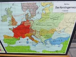 Vom Romischen Weltreich zum Karolingerreich - Rooman valtakunnasta Karolinkien valtakuntaan, Flemmings Verlag - seinäkartta / koulukartta