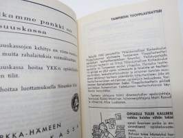 Yhteiskunnallisen korkeakolun muistio 1964-1965 (Nykyään Tampereen yliopisto) -vuosikirja opettaja-, luennoitsija sekä opiskelijatietoineen