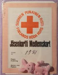 Suomen Punaisen Ristin ensiavun peruskurssi ja jäsenkortti 1981