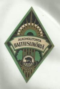 Alkoholitonta Baltiusliköriä  -   juomaetiketti
