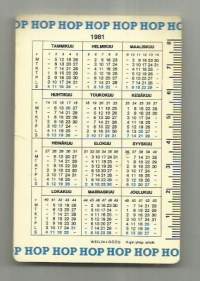 Lompakkoalmanakka  HOP 1981 -   kalenteri