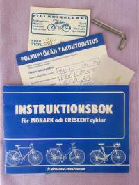 Instruktionsbok för MONARK och CRESCENT cyklar -polkupyörien käyttöohjekirja