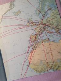 Lufthansa - Streckenatlas/Route Maps/Reittikartta, 1960&#039;s?