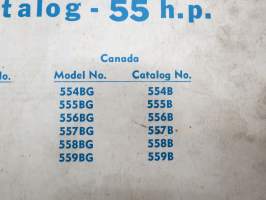 Chrysler Outboard 55 hp parts catalog / perämoottori varaosaluettelo, englanninkielinen