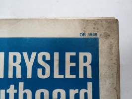 Chrysler Outboard 30 hp Manual tiller, Electric start / alternator electric, parts catalog / perämoottori varaosaluettelo, englanninkielinen