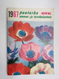 OTK puutarha 1967 - siemen- ja tarvikeluettelo (myös Hako puutarhatraktorit, Stiga Ekonomi - De Luxe ruohonleikkurit &amp; Flymo liitoleikkurit, ym.