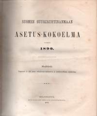 Suomen Suuriruhtinanmaan Asetus-kokoelma vuodelta  1890. Asetuskokoelma