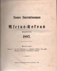 Suomen Suuriruhtinanmaan Asetus-kokous vuodelta  1887. Asetuskokoelma, Asetus-Kokoelma
