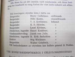 Finska Cellulosaföreningen 1918-1943 - Kort återblick på cellulosaindustrins uppkomst och utveckling i Finland samt på finska Cellulosaföreningens