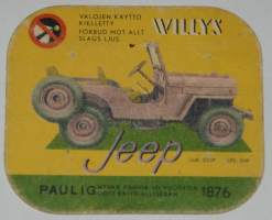 Willys Jeep Paulig keräilykortti