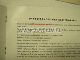 Schaub-Lorenz Weltspiegel 943, 953 TV -käyttöohjekirjat suomeksi ja saksaksi