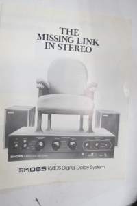 Koss - The missing link in stereo -myyntiesite / sales brochure