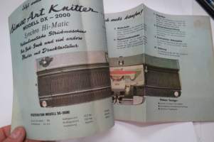 Simac Art Knitter DX-2000 Syncro Hi-Matic Vollautomatische Strickmaschine -täysautomaattinen intialainen neulekone -myyntiesite / sales brochure