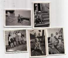 1940 - luvun lapsia - valokuva 5 kpl