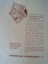 Janakkalan Osuuskauppa R.L. vuonna 1943, 36:s toimintavuosi