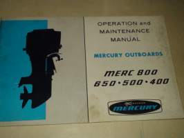 Mercury Merc 800 650 500 400 operation and maintenance manual  Huolto-opas