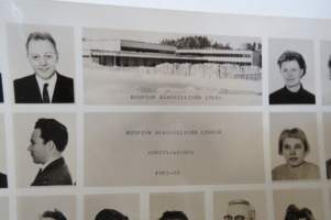 Kuopion (Kuopio) Klassillinen Lyseo opettajakunta lukuvuosi 1965-66 -valokuva / photograph