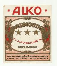 Vermouth  Alko   - viinaetiketti