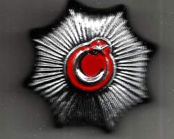 Turkey - National Police Badge - poliisin  merkki metallia  ruuvikiinnitys  - poliisi