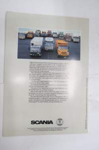 Scania T92 -myyntiesite, ruotsinkielinen / sales brochure, in swedish
