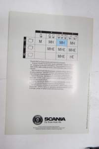 Scania R93 1989 -myyntiesite sales brochure, in finnish