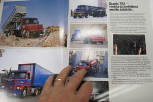 Scania T93 -myyntiesite, suomenkielinen / sales brochure, in finnish