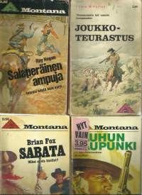Montana kirjat ; Sabata, Kauhun kaupunki, Salaperäinen ampuja ja   Joukkoteurastus  yht 4 kirjaa